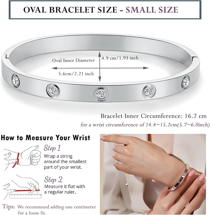 18K Gold-plated Bracelets for Women Friendship Love Bangle Bracelets Stainless Steel Bracelet Jewelry Birthday Gifts for Women Stocking Stuffers