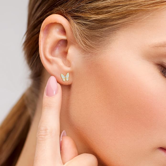 LeCalla 925 Sterling Silver Drop Earrings | Mother of Pearl Clover Earring | Mother of Pearl Stud Earring | Zirconia MOP Drop Dangle Hoop Earrings for Women