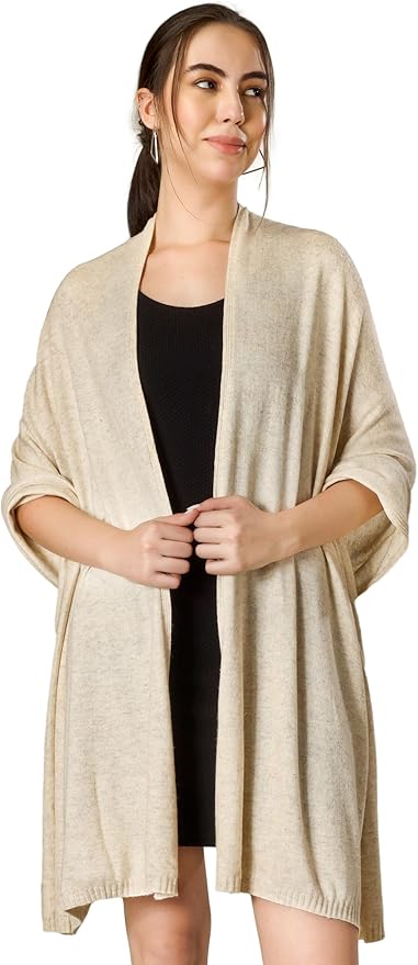 ROSERA Cashmere 100% Cashmere Knitted Wrap Pashmina Shawl Extra Large Scarf Stole for Women Travel