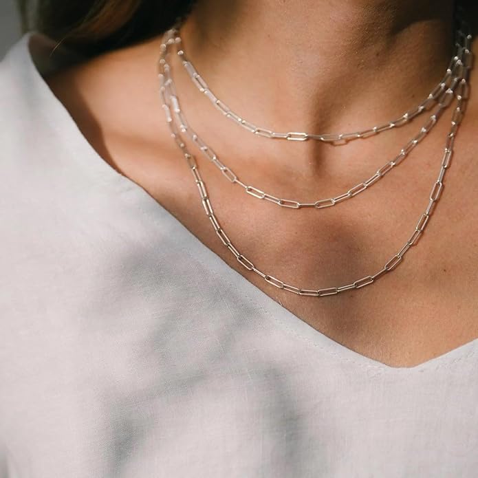 925 Sterling Silver Singapore Chain Lobster Clasp Paperclip Necklace for Women Sparkling Chain 2mm2.5mm3mm4mm5mm Gifts for Her