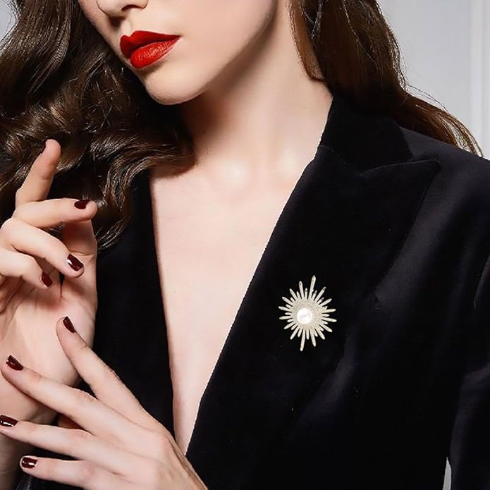 Sunflower Brooch Pins Sunflower Pearl Brooch for Women Sunflower Rhinestone Brooches Pins Flower Broochs Pins Pearl Pines for Clothes Lapel Badge Brooches Pines for Lanyards Backpacks Clothes Hats Jackets