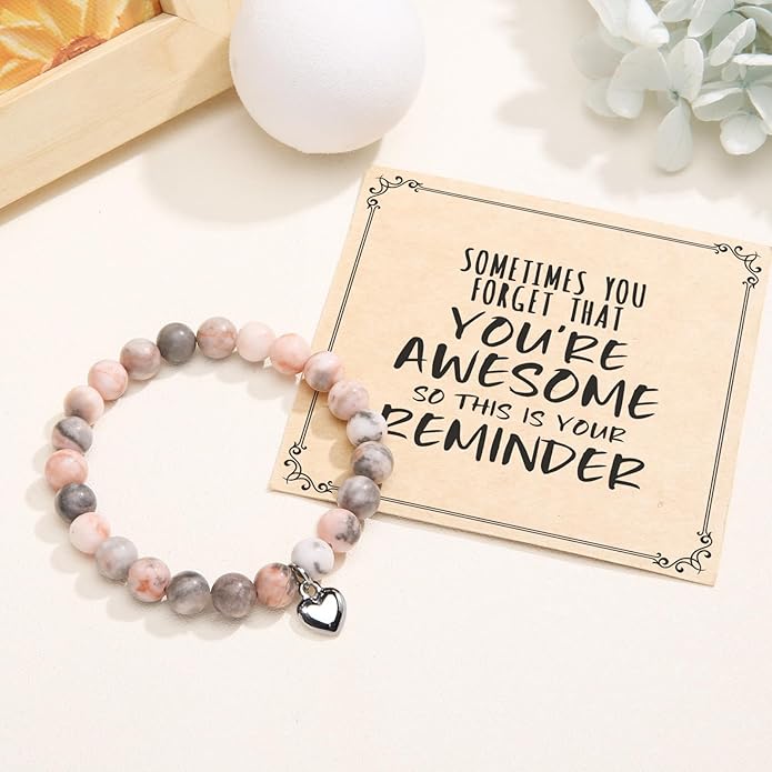 jewelrycard Sometimes You Forget Your Awesome Bracelets for Women, Birthday Christmas Gifts for Women Stocking Stuffers for Teen Girl Gifts Trendy Stuff, Inspirational Jewelry for Women Girls