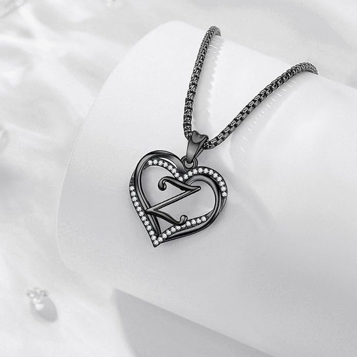 INFUSEU Unique Initial Necklaces for Women Girls Small Heart Letter Jewelry, Meaningful Personalized Gifts