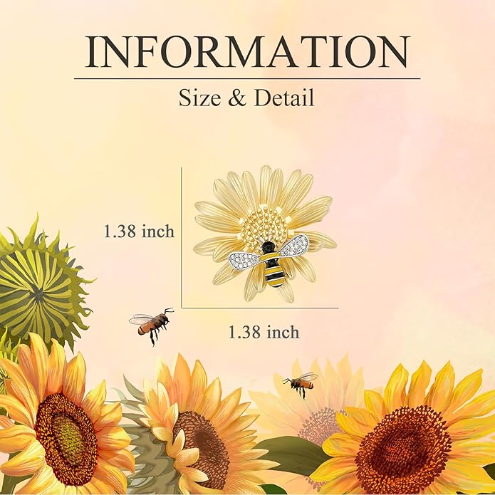 Fashion Flower Brooches for Women Rhinestone Flower Brooches Pins 18k Gold Plated Lapel Pins Jewelry for Girlfriend Wife