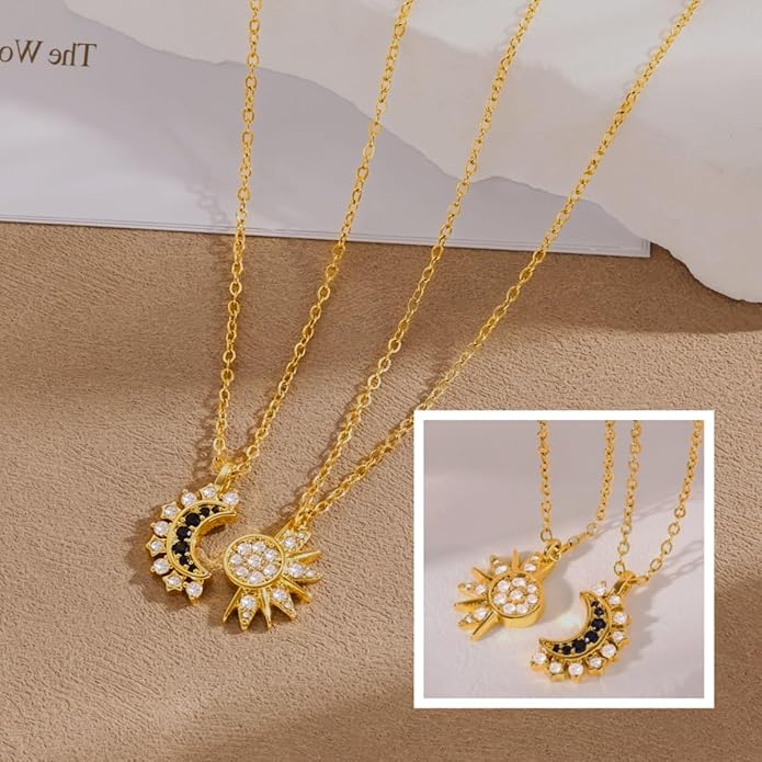 Lariat Necklaces for Women - Dainty Long Necklace Trendy 14K Gold Plated Hypoallergenic Layered Long Y-Shape Sunburst CZ T-Bar Pendant Drop Chain Necklace Set for Women Non Tarinsh Jewelry Gift