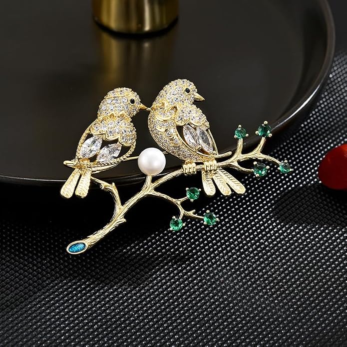 Animal Brooch for Women Girls 18k Gold Plated Animal Brooch Pin Rhinestone Animal Brooch Lapel Pin Jewelry Thanksgiving Day Birthday Wedding Gifts for Mom Wife