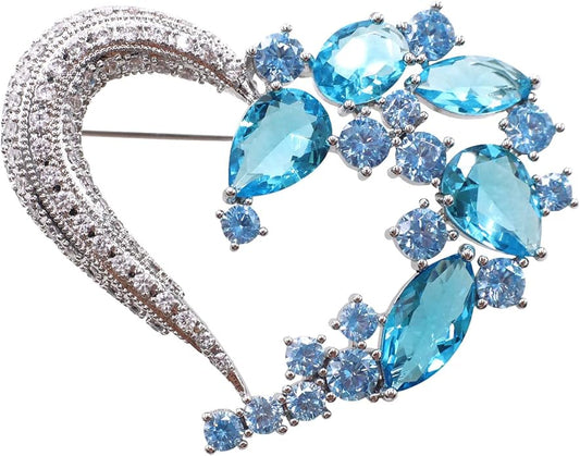 Brooch Pins for Women Girls Fashion Flower Crystal Rhinestone Pearl Jewelry