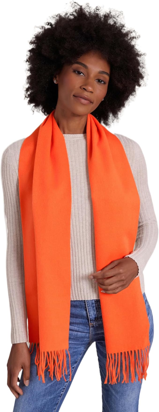 Alashan Cashmere Ultra-Fine Merino Wool and Cashmere Blend Woven Scarf -Luxe fabric-Lightweight- 72" x 12"