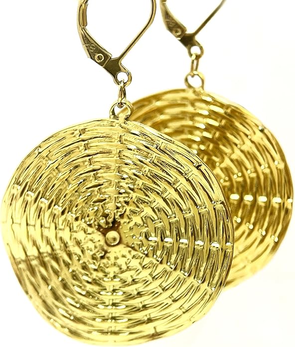 Silver Round Hoop Earrings for Women,18K Gold Hypoallergenic, Tarnish-Resistant, Vacation, Chunky & Gold Plated Dangle Earrings, Trendy Statement Jewelry Gift Idea