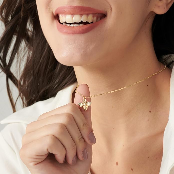 Gold Necklace for Women-14K Gold Plated Bow,Dragon,Shell, Palm Tree, Seahorse, Conch Shell,Sardines, Cowboy Boot,Bat,Bunny Pendant Beachy Jewelry for Women Gifts