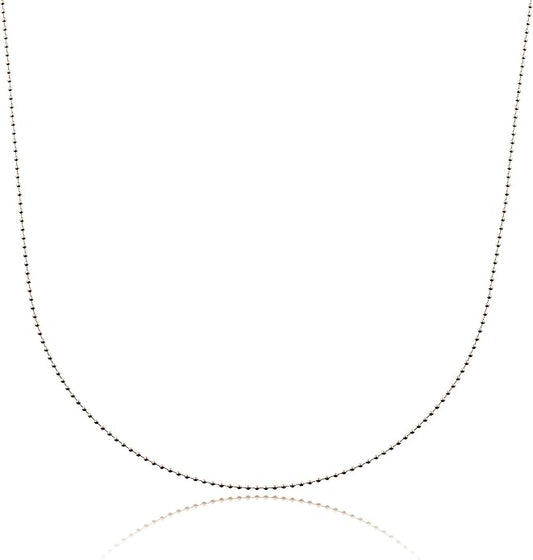 AJ's Collection Sterling Silver Chain Necklace In Silver, 14K Gold Plate or Rose Gold Plated