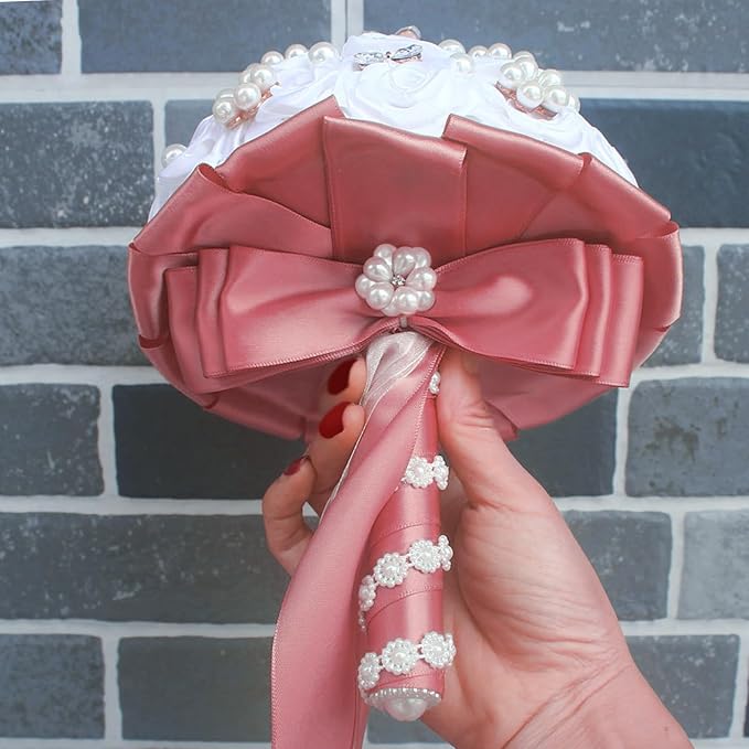 LEEQE Double Face Lt.Coral Satin Ribbon 1-1/2 inch X 50 Yards Polyester Lt.Coral Ribbon for Gift Wrapping Very Suitable for Weddings Party Hair Bow Invitation Decorations and More