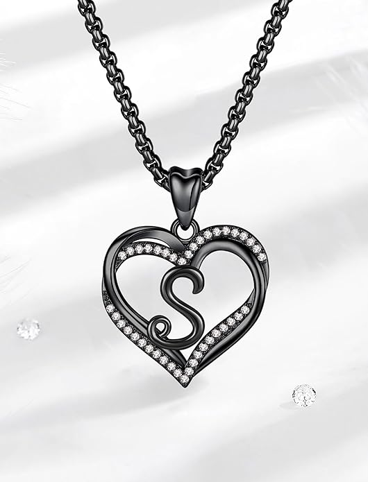 INFUSEU Unique Initial Necklaces for Women Girls Small Heart Letter Jewelry, Meaningful Personalized Gifts