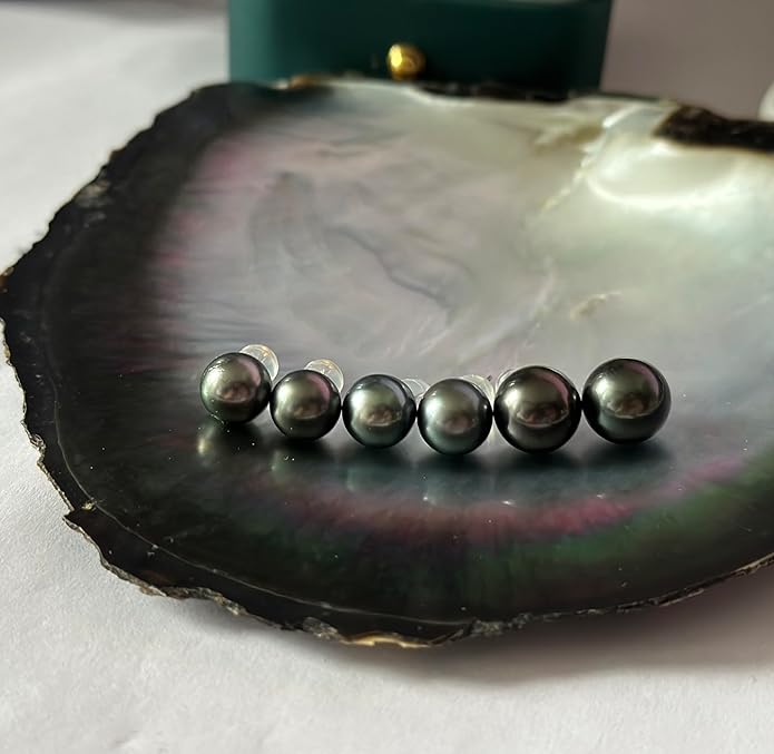 Gifts for Wife Women - Tahitian-Black-Pearls-Earrings for Wedding Anniversary Gfits Jewelry, Birthday Gift for Women, Christmas, Mother's Day & Valentine's Day Gifts for Her