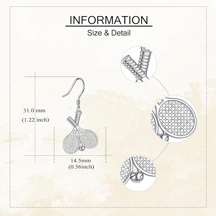 Pickleball/Tennis/Soccer/Volleyball/Golf/Hockey/Basketball Earrings for Women 925 Sterling Sliver Sports Ball Earrings Pickle Ball Dangle Earrings Pickleball Jewelry Gifts for Women Lover