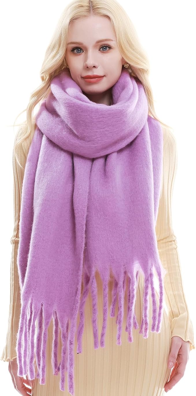 RIIQIICHY Chunky Scarf for Women Winter Warm Thick Scarves Oversized Blanket Scarf