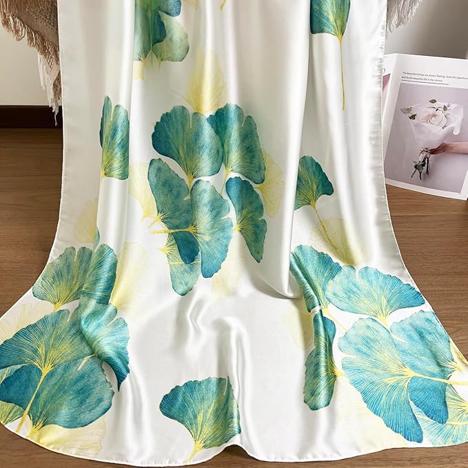 Long Silk Like Scarf Lightweight Satin Scarves Large Sunscreen Shawl Wrap for Women
