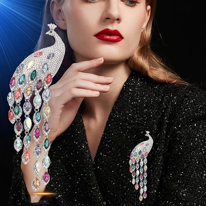 Animal Brooch for Women Girls 18k Gold Plated Animal Brooch Pin Rhinestone Animal Brooch Lapel Pin Jewelry Thanksgiving Day Birthday Wedding Gifts for Mom Wife