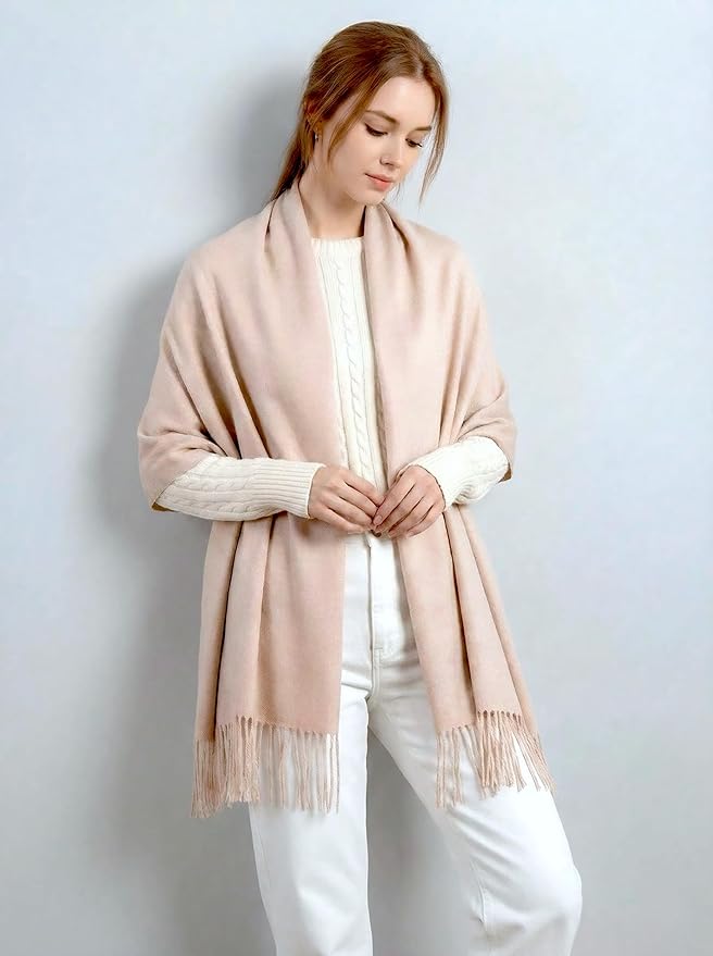 Achillea Warm Cashmere-Feel Winter Scarf – Pashmina Shawl Wrap, Blanket Scarf for Daily Wear, Travel & Cold Weather