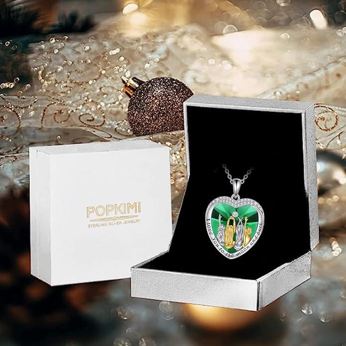 POPKIMI 925 Sterling Silver Sister Necklace - Birthday Gift for Sisters, Mom, Daughter - Always My Sister Forever My Friend Crystal Necklace for 2/3/4/5 Sisters