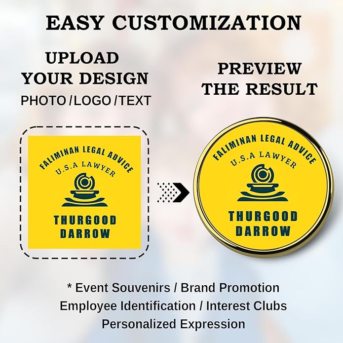 Custom Pins Bulk Personalized Design Your Own Photo Logo Text Pins Material Lapel Pin