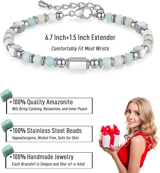 Tiny Gemstone Beaded Bracelets for Women Teen Girls, You are Awesome Jewelry Gifts for Women, Friends, Sister, Mom, Daughter...