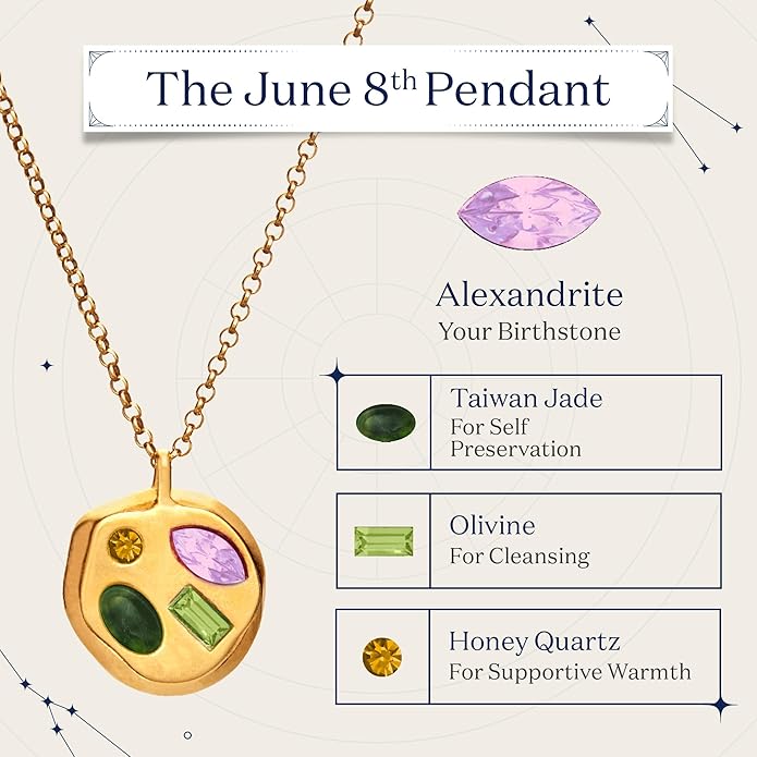 Birthdate 14k Gold Necklace for Women - 16-20in Adjustable 14 Karat Gold Chain with Lobster Clasp - Cadenas de Oro 14k Puro Para Mujer, Ladies Jewelry Birthstone