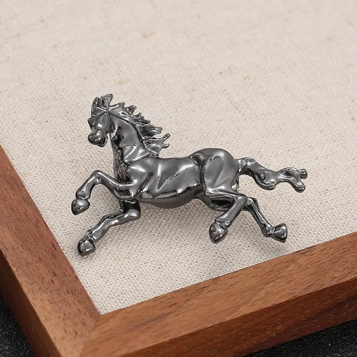 2026 New Year Of Horse Pin Brooch, Good Luck Chinese Zodiacs Horse Pins For Fashion Accessories Animal Lucky Charm Statue Feng Shui Gifts Jewelry For Women Men