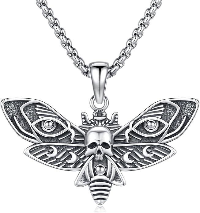 KoyeKei Sterling Silver Halloween Necklace Gothic Jewelry Gifts for Women Men