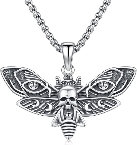 KoyeKei Sterling Silver Halloween Necklace Gothic Jewelry Gifts for Women Men