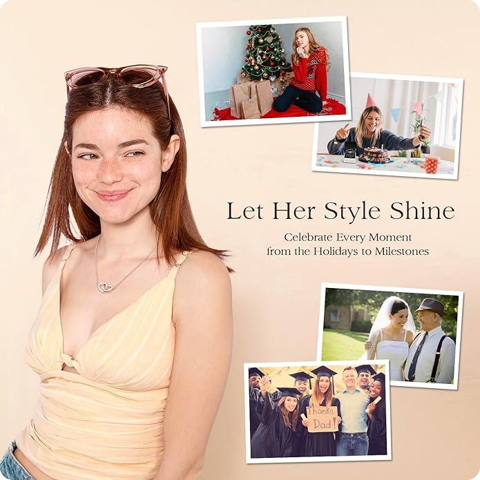 Larvincy To My Daughter Necklace From Dad With Heartfelt Message & Elegant Box, Gifts For Daughter From Father, Beautiful Jewelry Gift From Love Daddy On Graduation, Birthday, Wedding, Christmas