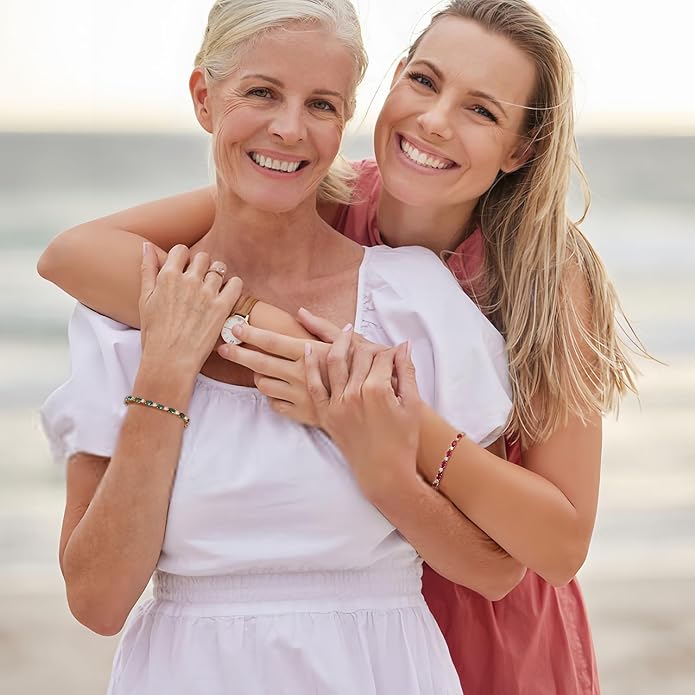 FANCIME 14K Gold Plated Birthstone Bracelets 4mm Sterling Silver Tennis Bracelets Gold Bracelets Birthday Jewelry Gifts for Women 7"