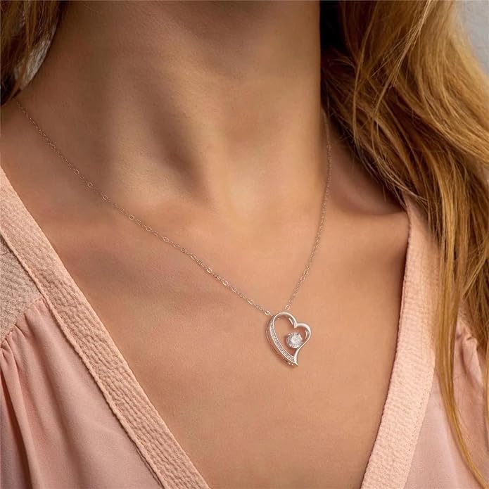 To My Soulmate Necklace For Women, Soul Mate Jewelry for Women, Future Wife Gifts, To My Wife Necklace from Husband, Gifts for Girlfriend, Pendant With Message Card