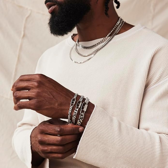 MVMT Men's Jewelry - Fashion Accessory - Stainless Steel 10MM Chain Bracelet