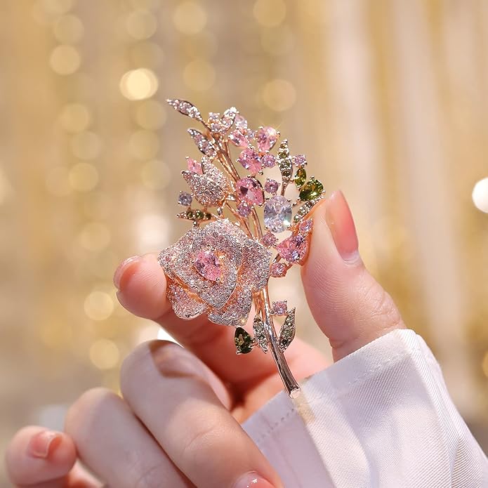 AILONMEI Brooch Pins For Women Fashion, Flower Brooches Jewelry For Women Floral Series Brooches And Pins Designer Lady's Costume