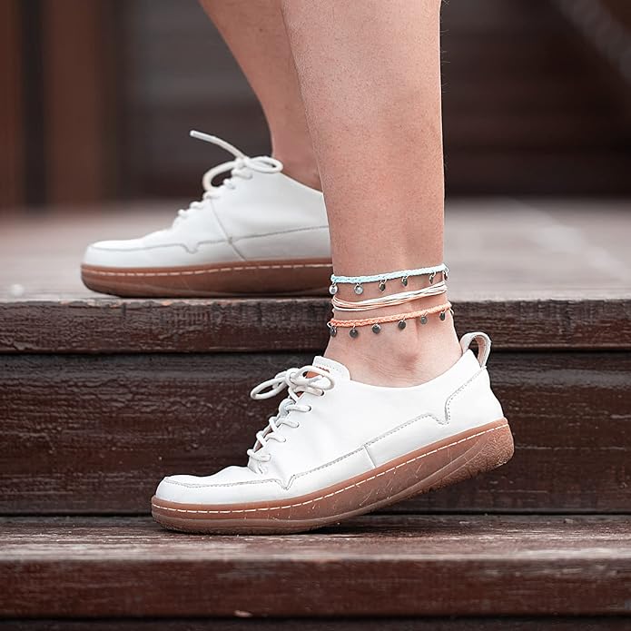 FANCY SHINY String Ankle Bracelets Waterproof Rope Anklets Braided Beach Boho Coin Anklets Cute Friendship Foot Jewelry for Women