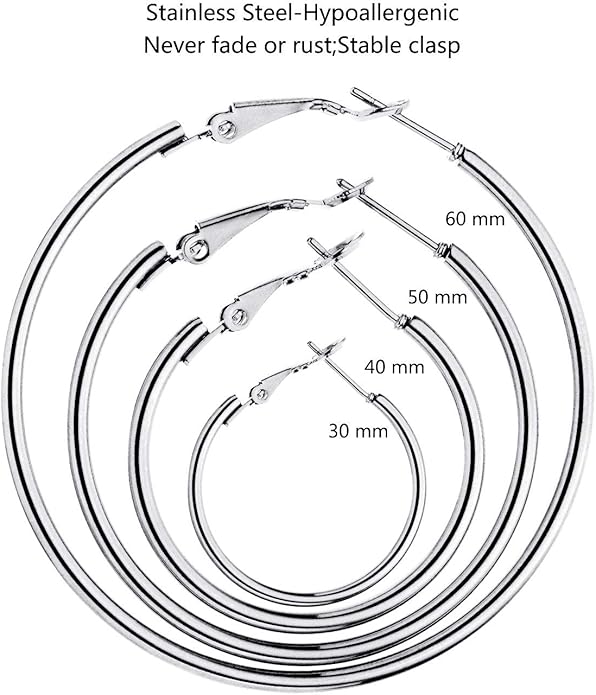 Stainless Steel Gold Plated Hoops Silver Plated Hoop Earrings Hypoallergenic Hoop Cartilage Piercing Earrings Tiny Ball Cubic Zirconia Stud Earrings Set for Women