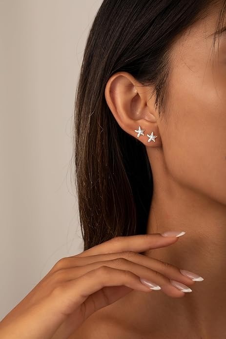 Freekiss Gold Chain Studs Earrings for Women Trendy: Hypoallergenic 14K Gold Plated Dangle Earrings Dainty Small Long Chain Earring Set Fashion Gold Jewelry for Women
