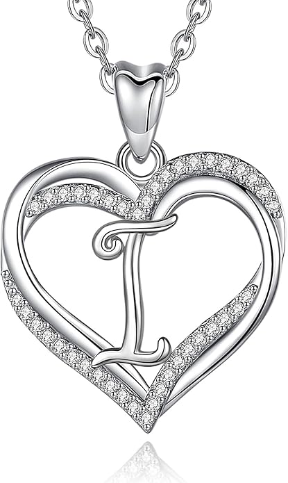 INFUSEU Unique Initial Necklaces for Women Girls Small Heart Letter Jewelry, Meaningful Personalized Gifts