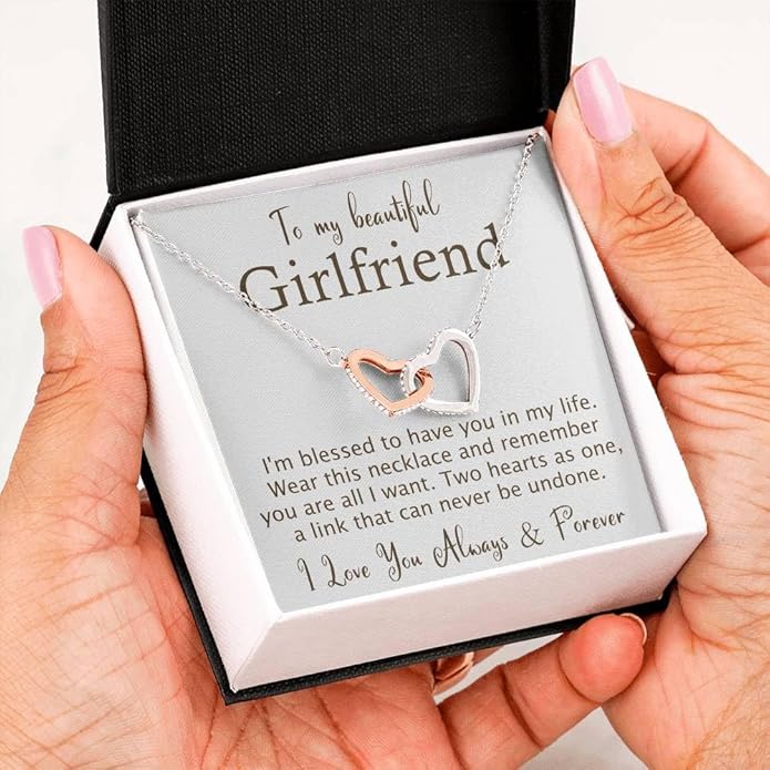 To My Beautiful Soulmate Necklace Romantic Gift for Girlfriend Wife With Message Card & Gift Box, Perfect for Anniversary Birthday Christmas or Valentine’s Day