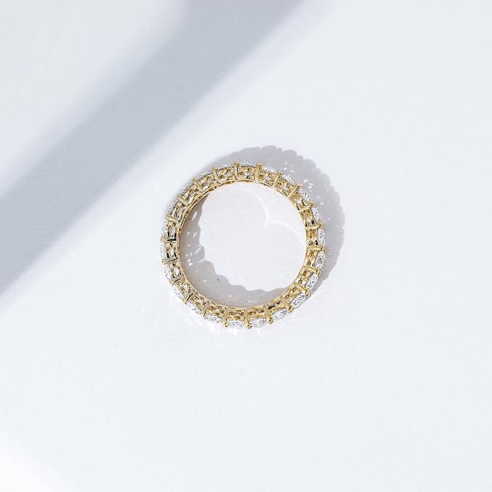 Amazon Essentials 14K Gold Plated Cubic Zirconia Stackable Statement Ring