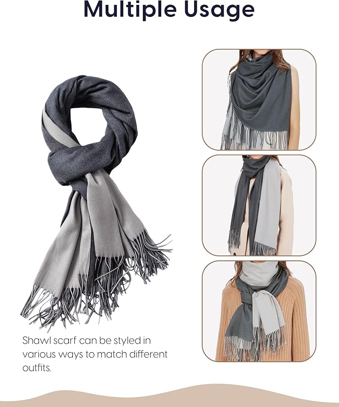 maamgic Women's Winter Scarf Soft Warm Scarf for Women Cozy Shawl Wraps for Women Lightweight Pashmina Style Wrap