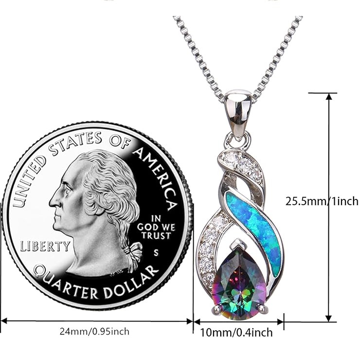 Hermosa Jewelry Sets Australian Created Opal Necklace Earrings Mother's Day Gifts Jewelry for Mom