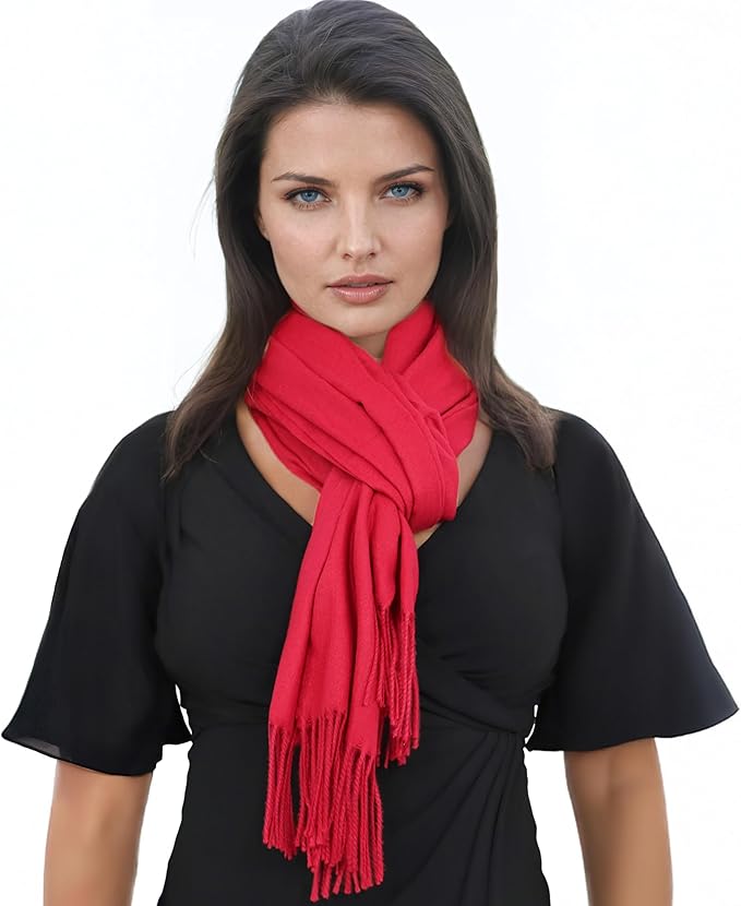 Ocomfly 100% Pashmina Scarf for Women - Premium Womens Scarves - Gift Boxed - Shawls or Wraps - Ultra Soft and Warm