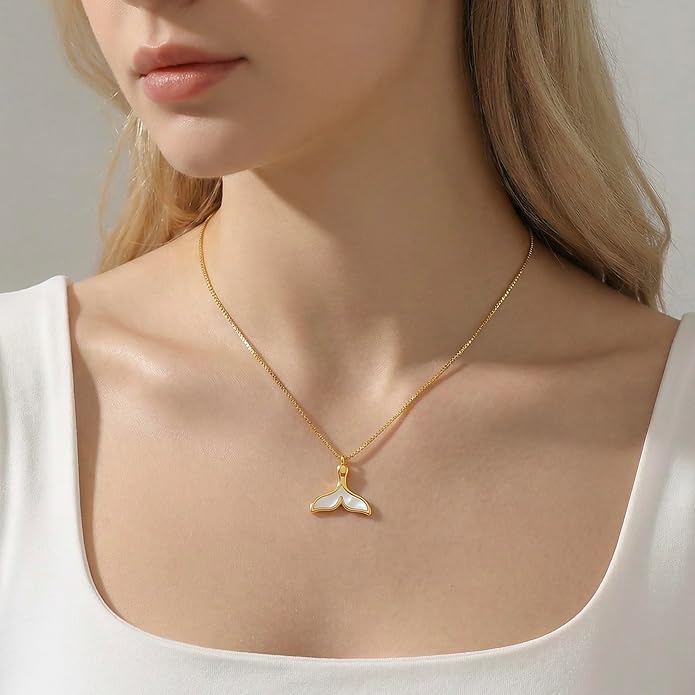 Lume Pick Mother of Pearl & Tiger Eye Copper Gold Plated Necklace,Birthday Gifts for Women, Fashion Jewelry, Minimalist Retro Bohemian Cute Styles