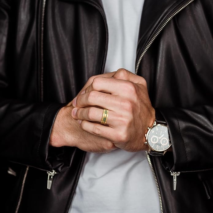 King Will Mens Tungsten Wedding Band with Cubic Zircon Inlay 7mm/8mm Flat Cut Comfort Fit Engagement Rings