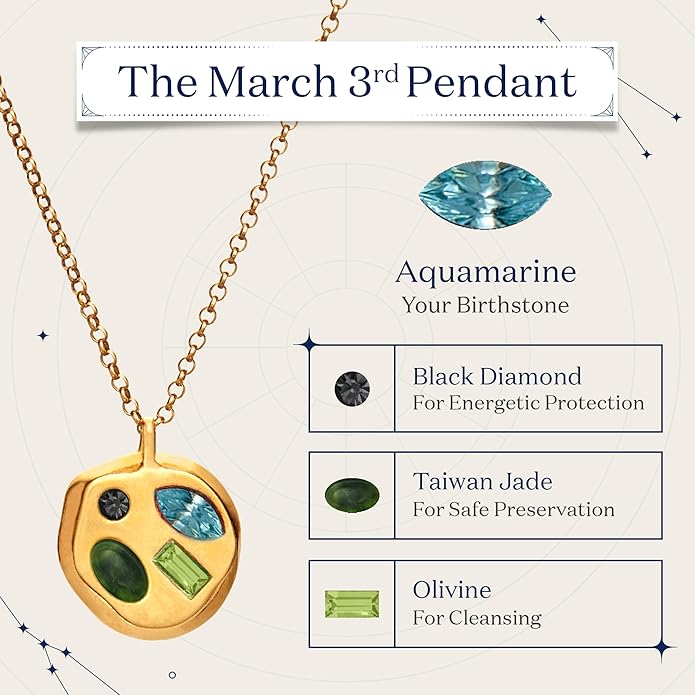 Birthdate 14k Gold Necklace for Women - 16-20in Adjustable 14 Karat Gold Chain with Lobster Clasp - Cadenas de Oro 14k Puro Para Mujer, Ladies Jewelry Birthstone