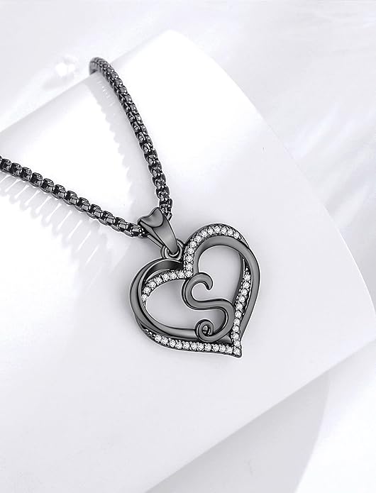 INFUSEU Unique Initial Necklaces for Women Girls Small Heart Letter Jewelry, Meaningful Personalized Gifts