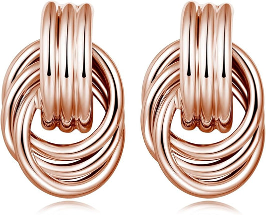 LILIE&WHITE Gold Chain Dangle Earrings - Women's Hypoallergenic Fashion Gift Earrings