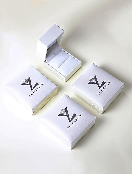 YL Stackable Rings 925 Sterling Silver Halo Birthstone Eternity Bands Jewelry for Women